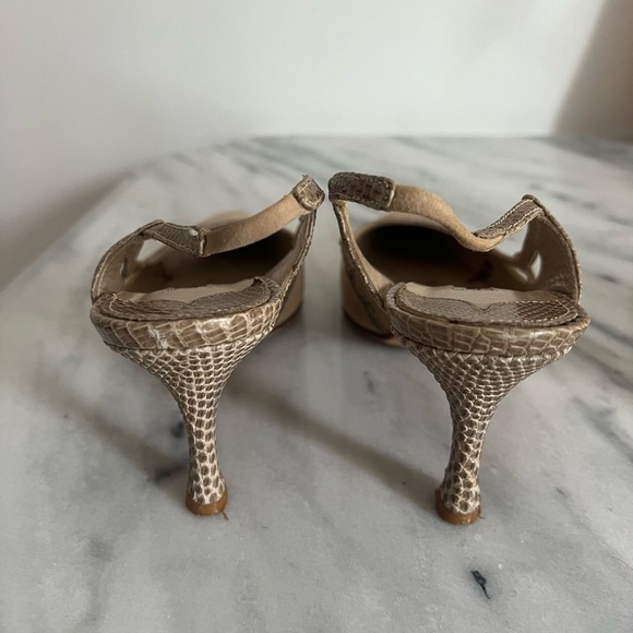 Manolo Blahnik Suede Slingback Pumps - Picture 2 of 5